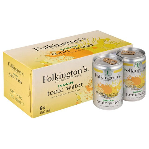 Folkington's Indian Tonic Water - (150ml can) (GF) 8-pack