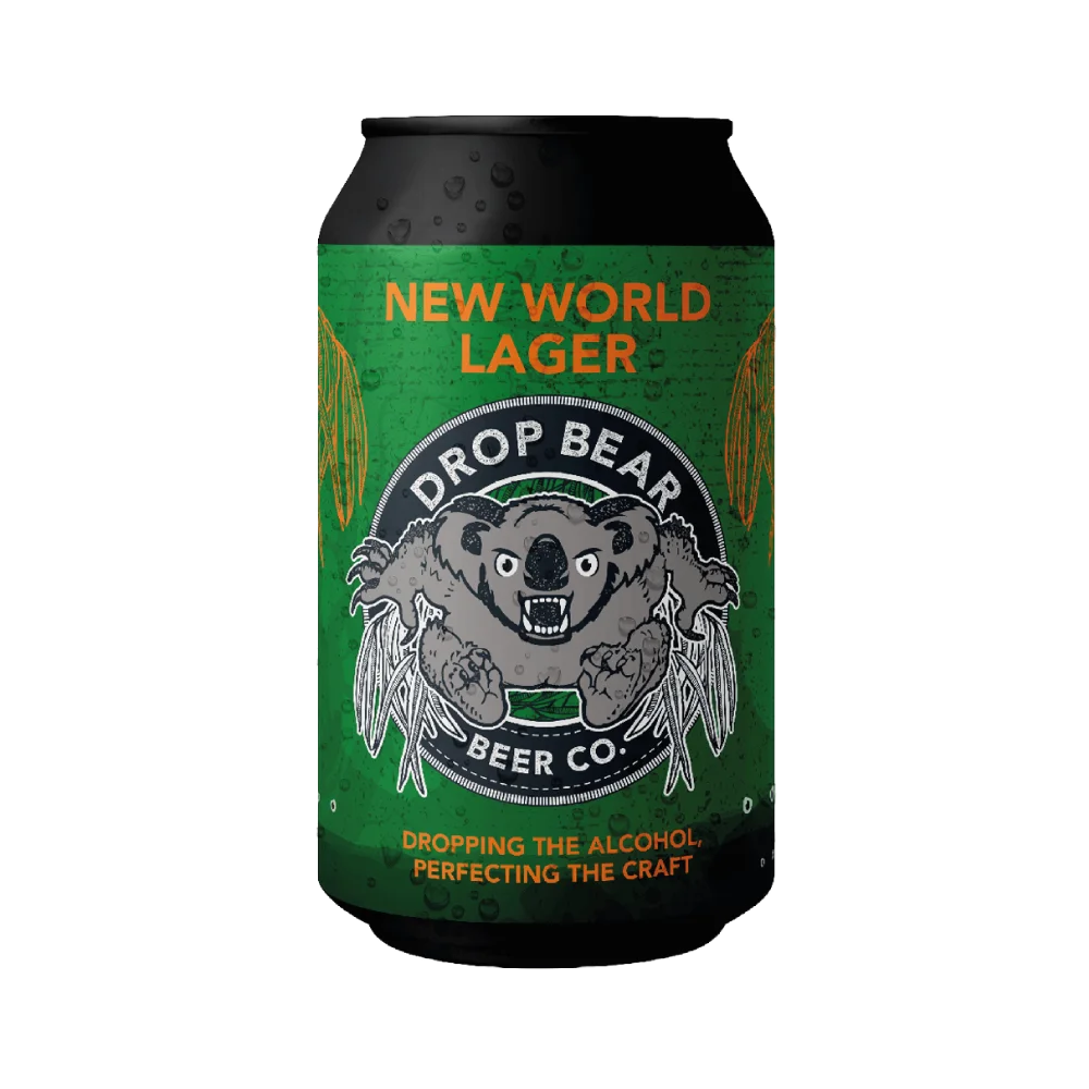 Drop Bear New World Lager (0.5%abv.) (VG and GF)
