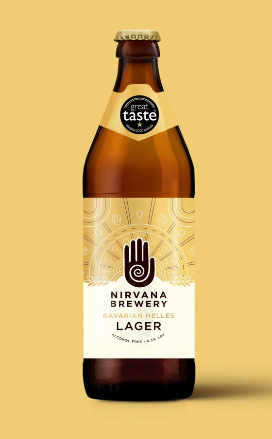 Nirvana Alcohol Free Helles Bavarian Lager (0.3% abv.) (500ml)